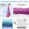 HOEAAS Microfiber Camping Towels, Quick Dry Travel Towel Super Absorbent Compact Soft Lightweight Fast Drying Sports Towel for Sweat for Pool,Gym,Hiking,Backpacking(XXL:72''x32''+24''x12'') view 4