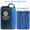 HOEAAS 2 Pack Microfiber Camping Towels, Quick Dry Towel, Super Absorbent Ultra Compact Travel Towel Soft Lightweight Sports Towel for Sweat Fast Drying Towels for Pool,Gym,Hiking,Backpacking,Fitness view 2