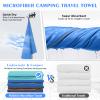 HOEAAS 2 Pack Microfiber Camping Towels, Quick Dry Towel, Super Absorbent Ultra Compact Travel Towel Soft Lightweight Sports Towel for Sweat Fast Drying Towels for Pool,Gym,Hiking,Backpacking,Fitness view 4