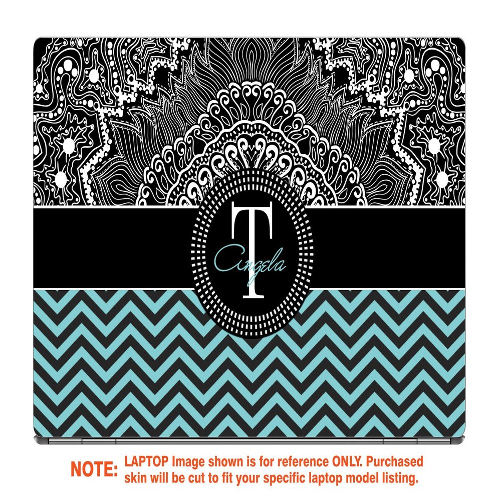 Decalrus - Protective Decal for The Dell XPS 15 9575 (15.6" Screen) Laptop with Customized Monogram DExps15_9575-Monogram34