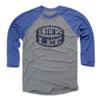 500 LEVEL Anders Lee Tee Shirt (Baseball Tee, XXX-Large, Royal/Heather Gray) - New York Raglan Tee - Anders Lee Puck B view 1