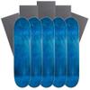 Cal 7 Blank Maple Skateboard Decks with Grip Tape (Bundle of 5) (Blue, 7.75") view 1