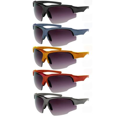 E FOCUS 2 Mens Half Rim Sport Wrap Sunglasses Running Cycling Glasses UV400 Sun Shades