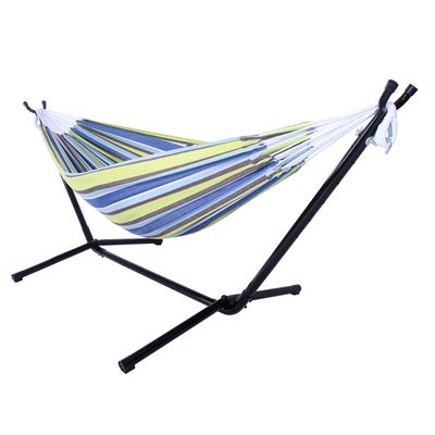Thxbye Outdoor Swing Chair Double Hammock with Steel Stand Camping Bed