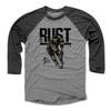 500 LEVEL Bryan Rust Tee Shirt (Baseball Tee, XXX-Large, Black/Heather Gray) - Pittsburgh Raglan Tee - Bryan Rust Hyper K view 1