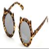 Kids sunglasses - Girl Round Circular kitty Cat Ages 2 to 8 years old - 100% UV Protection (Tortoise) view 2