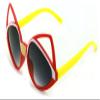 V.W.E. Kids sunglasses - Girl kitty Cat Ages 2 to 8 years old - 100% UV Protection (Red/Yellow) view 1