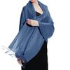 TZ Promise Women's Pashmina Shawls and Wraps for Evening Dress Soft Wedding Bridal Winter Warm Long Large Scarves (Denim Blue) view 1