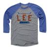 500 LEVEL Anders Lee Tee Shirt (Baseball Tee, XXX-Large, Royal/Heather Gray) - New York Raglan Tee - Anders Lee Athletic O view 1