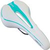 GORIX Bike Saddle Seat Comfortable Cushion with Rail Mountain Road Bicycle for Men and Women (GX-C19) (WhiteCeleste) view 4
