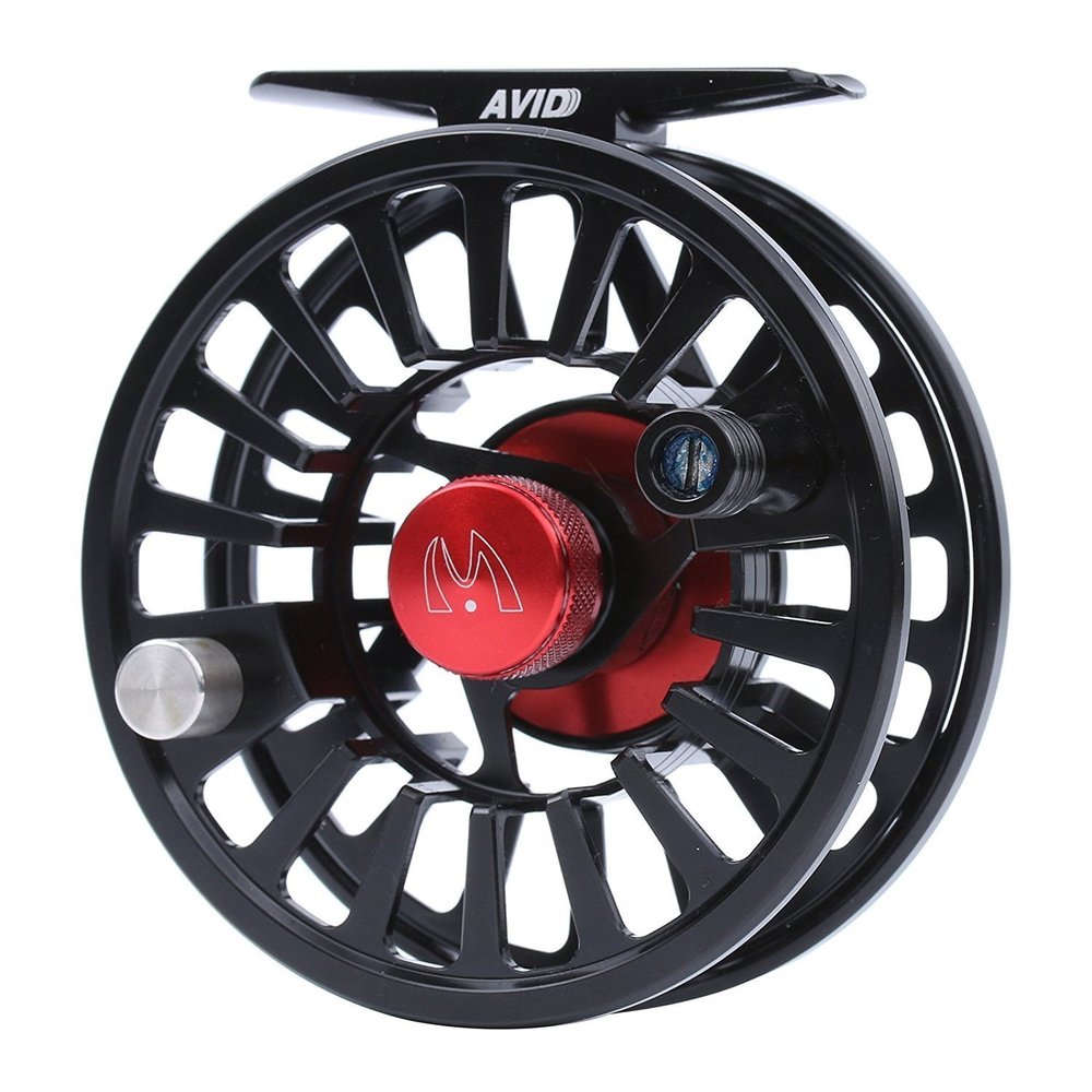 Maxcatch Fly Fishing Reel with CNC-machined Aluminum Body Avid Series Best Value - 1/3, 3/4, 5/6, 7/8, 9/10 Weights(Black, Green, Blue, Silver, Black&Silver) (Black, 3/4 wt)