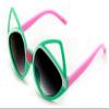 Kids sunglasses - Girl kitty Cat Ages 2 to 8 years old - 100% UV Protection (Green/Pink) view 1