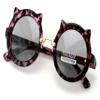 V.W.E. Kids sunglasses - Girl Round Circular kitty Cat Ages 2 to 8 years old - 100% UV Protection (Purple) view 1