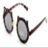 V.W.E. Kids sunglasses - Girl Round Circular kitty Cat Ages 2 to 8 years old - 100% UV Protection (Purple) view 2
