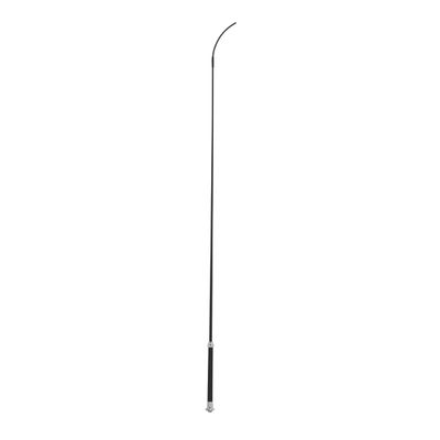 Weaver Livestock Basic Pig Show Whip with Chrome Tipped Handle, Hog Livestock Whip for Show Ring Competition, Leather Pig Whips for Showing
