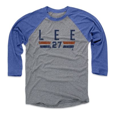 500 LEVEL Anders Lee Tee Shirt (Baseball Tee, XXX-Large, Royal/Heather Gray) - New York Raglan Tee - Anders Lee Font B