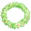 Lush Hawaiian Leis and Headpiece Set for Adults,Hawaiian Flower Leis Jumbo Necklace Bracelets Headband Set with Leaf for Hawaiian Luau Party Decoration Supplies(with Green Leavesgreen) view 2