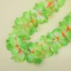 Lush Hawaiian Leis and Headpiece Set for Adults,Hawaiian Flower Leis Jumbo Necklace Bracelets Headband Set with Leaf for Hawaiian Luau Party Decoration Supplies(with Green Leavesgreen) view 4
