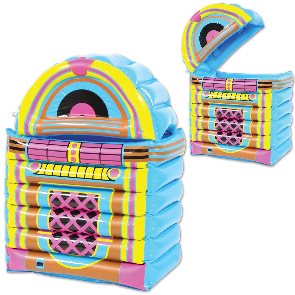 Beistle Club Pack 50's Rock N Roll Inflatable Jukebox Cooler, Box of 6