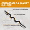 EZ Curl Bar [Bells of Steel] EZ Bar Olympic Curl Barbell for Bicep, Tricep Workouts, 2-Inch Curling Barbell with Angled Grips for Home Gym, 500lb Weight Capacity view 3