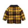 Moyikiss Studio Baby Boy Outfits Set Cotton Long Sleeves Gentleman Jumpsuit with Bow Tie & Plaid Coat 2Pcs (Yellow, 70/0-9Months) view 4