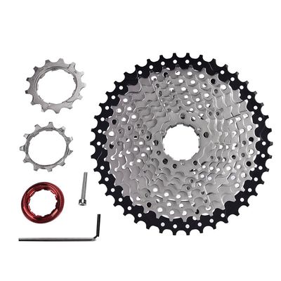 Cassette, Freewheel 10 Speed Mountain Sprocket 11-42T Wide Ratio Cassette with Wrench and Screw and Spare Parts Cassette 10 Cassette