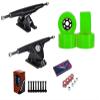 Cal 7 Longboard Flywheel 10.75" Axle Black Truck Bearing 83mm Green Skateboard Wheels view 1