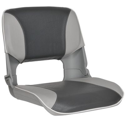 Oceansouth Skipper folding boat seat (Grey/Charcoal) seat boat fishing seats canoe with back support paddleboard kayak cushion covers waterproof cushions swivel bobber jon bass accessories mount