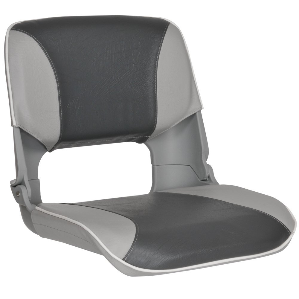Oceansouth Skipper folding boat seat (Grey/Charcoal) seat boat fishing seats canoe with back support paddleboard kayak cushion covers waterproof cushions swivel bobber jon bass accessories mount