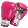 Pro Force Leatherette Boxing Gloves with White Palm (Fuchsia/Silver, 12 oz.) view 1