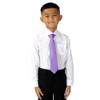 Spring Notion Boys' Pre-tied Satin Zipper Necktie - Adjustable Ties for Kids, X-Large, Wisteria view 3