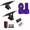 Cal 7 Longboard Flywheel 10.75" Axle Black Truck Bearing 83mm Purple Skateboard Wheels view 1