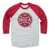 500 LEVEL Aaron Nola 3/4 Sleeve T-Shirt (Baseball Tee, X-Small, Red/Ash) - Aaron Nola Ball R view 1