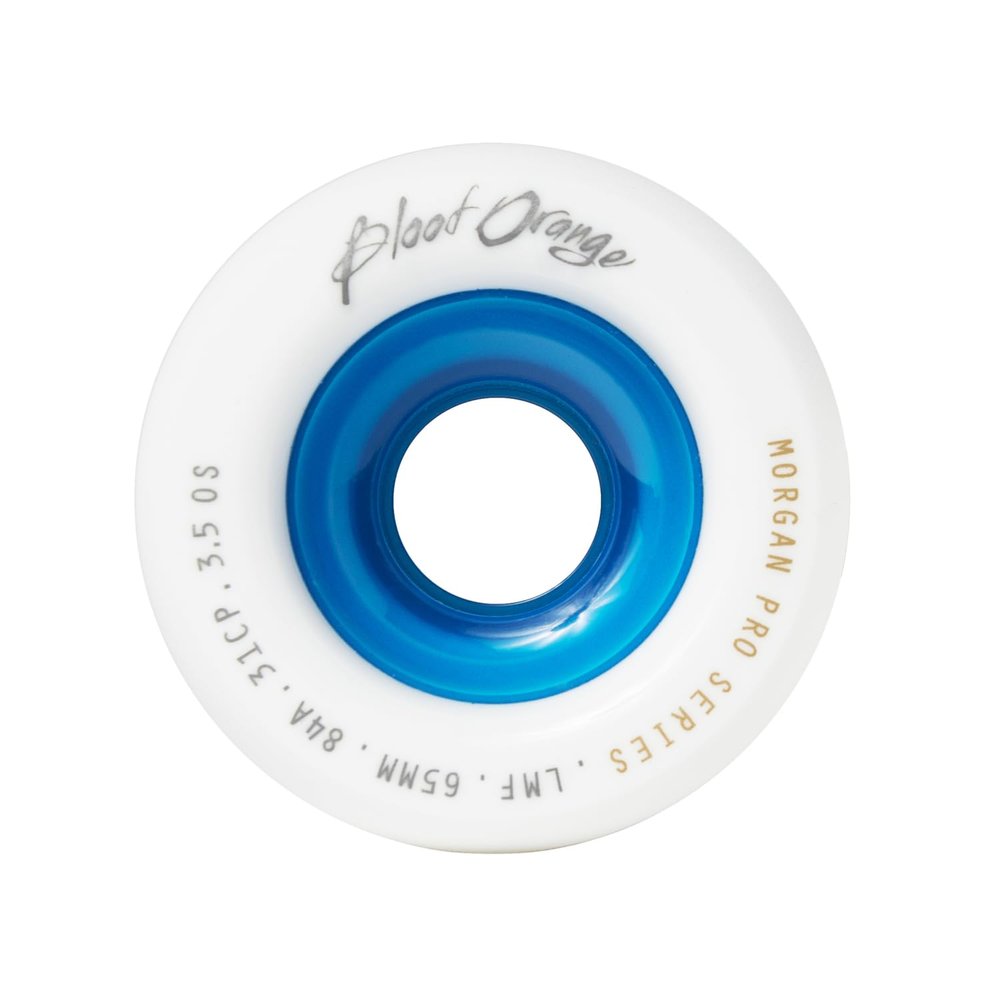 Blood Orange Morgan 65mm Longboard Wheel for Sliding, Surfskate, Cruising, Electric Skateboard, Freeride, LDP. (84a - Blue)