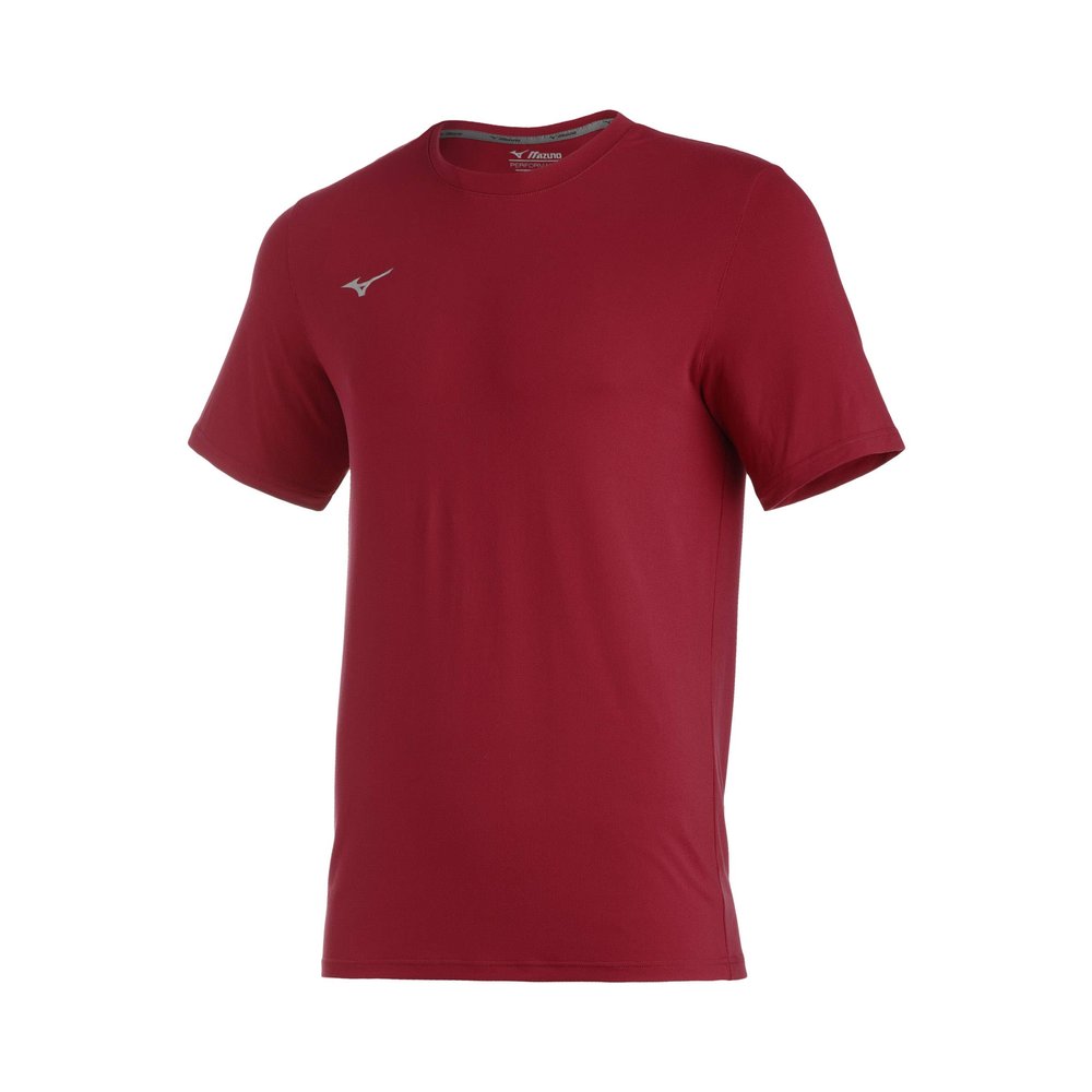 Mizuno Mens Comp Diamond Short Sleeve Crew Tee, Cardinal, US X-Large