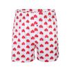 ACSUSS Men Adults Frilly Satin Boxers Shorts Silk Summer Sleep Bottom Underwear for Valentines Day Heart Print White Medium view 1