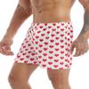 ACSUSS Men Adults Frilly Satin Boxers Shorts Silk Summer Sleep Bottom Underwear for Valentines Day Heart Print White Medium view 3