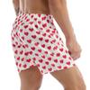 ACSUSS Men Adults Frilly Satin Boxers Shorts Silk Summer Sleep Bottom Underwear for Valentines Day Heart Print White Medium view 4