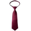 Spring Notion Boys' Pre-tied Satin Zipper Necktie - Adjustable Ties for Kids, Small, Burgundy view 1