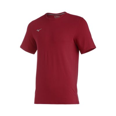 Mizuno Youth Comp Diamond Short sleeve Crew, Cardinal, Small