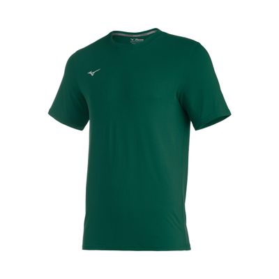 Mizuno Mens Comp Diamond Short Sleeve Crew Tee, Forest, US Medium