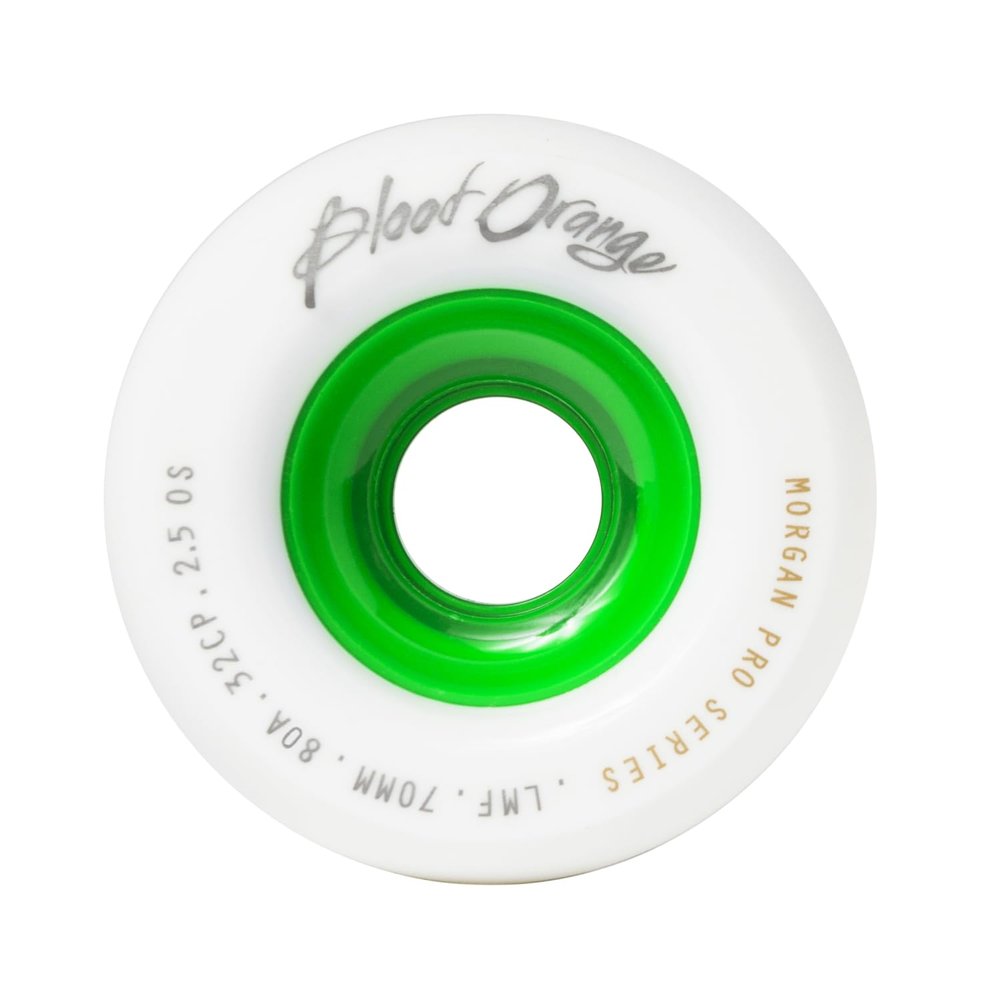 Blood Orange Morgan Pro Series Freeride Longboard Wheel [All Durometers & Colors] (80a - Green, 70mm)