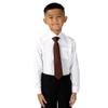 Spring Notion Boys' Pre-tied Satin Zipper Necktie - Adjustable Ties for Kids, Small, Brown view 3