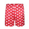 ACSUSS Men Adults Frilly Satin Boxers Shorts Silk Summer Sleep Bottom Underwear for Valentines Day Heart Print Red Large view 1