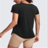 CRZ YOGA Pima Cotton Round Neck T-Shirt Black Small view 2