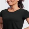 CRZ YOGA Pima Cotton Round Neck T-Shirt Black Small view 3