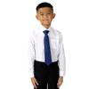 Spring Notion Boys' Pre-tied Satin Zipper Necktie - Adjustable Ties for Kids, Large, Navy view 3