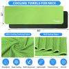 SYOURSELF Cooling Towels for Neck and Face, 4 Pack 40" x 12" Cooling Towel for Hot Weather, Soft Breathable Instant Cool Chilly Pad for Sports Golf Yoga Gym Athletes Camping Ice Towels(Green) view 2
