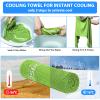 SYOURSELF Cooling Towels for Neck and Face, 4 Pack 40" x 12" Cooling Towel for Hot Weather, Soft Breathable Instant Cool Chilly Pad for Sports Golf Yoga Gym Athletes Camping Ice Towels(Green) view 3