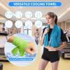 SYOURSELF Cooling Towels for Neck and Face, 4 Pack 40" x 12" Cooling Towel for Hot Weather, Soft Breathable Instant Cool Chilly Pad for Sports Golf Yoga Gym Athletes Camping Ice Towels(Green) view 4